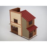 Letrero Arquitectura de 3 Casas en Fila C Color Ver. : Baioudou HO (1:80) Kit prepintado ST-005-80C