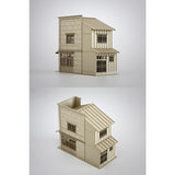 Letrero Arquitectura de 3 Casas en una Fila C : Baioudou HO (1:80) Kit Sin Pintar ST-005-80U