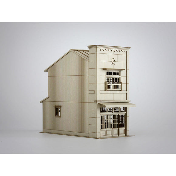 Letrero Arquitectura de 3 Casas en una Fila C : Baioudou HO (1:80) Kit Sin Pintar ST-005-80U