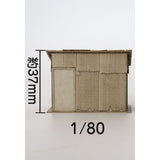 锡棚（单斜屋顶）：白豆豆 HO (1:80) 未上漆套件 ST-007-80U