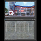 CMDP-064-008 Shop parking lot (outer dimensions: W271 x D168 x H135mm) : Hakoniwa Giken, Aassembly required display case 1:64