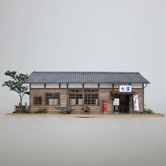 Casa de estación de madera Estación de Nanakubo: Takumi Diorama Craft House - Producto terminado HO(1:80) 1002