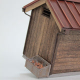 Small Warehouse (tin roof) : Takumi Diorama Craft House - Pre-Painted HO(1:80) 1004