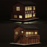 Double-decker Crew Room : Takumi Diorama Craft House Finished product set HO(1:80) 1010