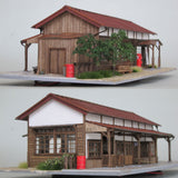 Wooden Station House Tsukimoto Station : Takumi Diorama Craft House Finished product HO(1:80) 1012