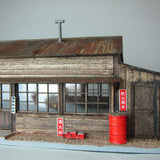 Equipo de vía férrea con carro: Takumi Diorama Craft House - Prepintado HO (1:80) 1016