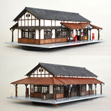 Edificio de estación de madera estándar [Ekihonya No.1]: Takumi Diorama Craft House - Pintado completo HO (1:80) 1028