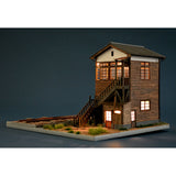 Signal Station and Iron Pipe Conductor : Takumi Diorama Craft House - Painted Complete HO (1:80) 1035