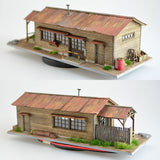 Toreiin : Tsumesho with Well - Corrugated Roof Type : Takumi Diorama Craft House - Finished product HO(1:80) 1037
