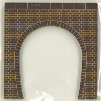 Ladrillos para portal de túnel, línea única, marrón, juntas blancas, paquete de 2: Popopro, prepintado, completo N (1:150) MS-001SA