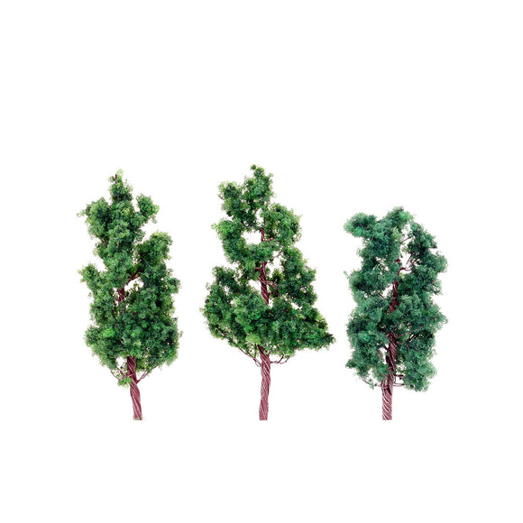 Trees - Dark Green - 70mm - 3pcs : Popo Pro - Finished - Non-scale MT-005