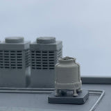 CS150-107 Round Cooling Tower (5 pieces): Cityscape Studio Unpainted Kit N (1:150)