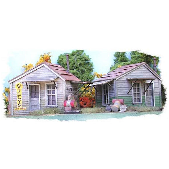 Two sheds: Bar Mills unpainted kit HO (1:87) 702