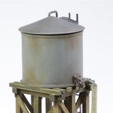 Tanque cilíndrico de acero, techado, tamaño mediano (gris) : Kobo NANA ROKUNI Producto terminado 1:87 1031