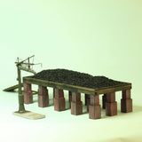 Flat shelf type coal supply stand (brick stand) and water supply pillar : Kobo-Nanarokuni Finished product 1:80(HO) 1037