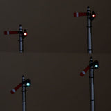 1:80<lighted movable> Armillary Signal System [Departure Signal] Main Line &amp; Sub Line Set : Kobo-Nanarokuni 成品设置 1:80(HO) 1074</lighted>
