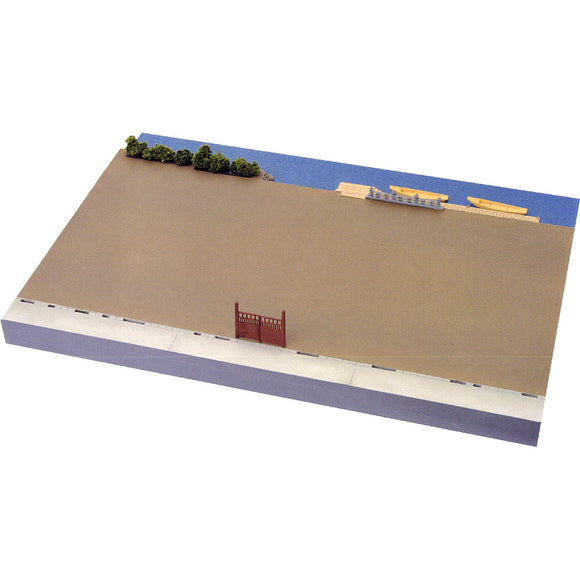 Diorama Base C: Brewery with boat landing: Tomytec Pre-painted Kit N (1:150) 246961