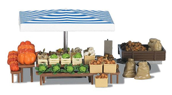 Vegetable stall: Busch unpainted kit HO(1:87) 1070