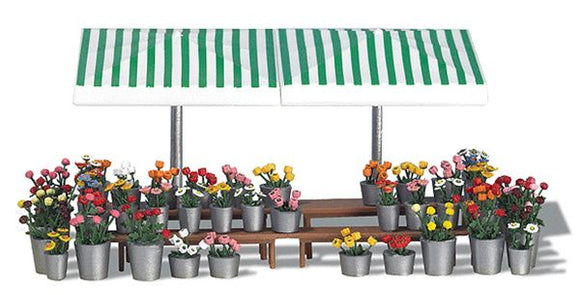 Flower stall: Busch unpainted kit HO(1:87) 1072