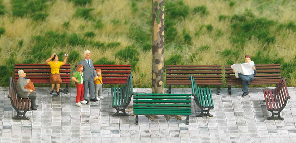 12 Park Benches : Busch Finished product HO(1:87) 1149