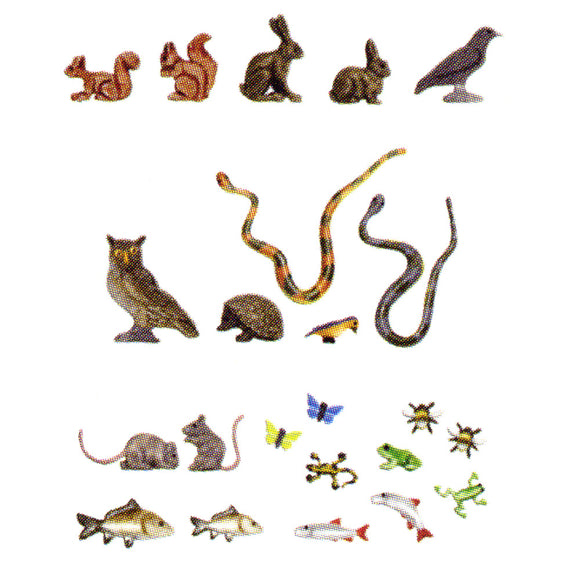 Conjunto de animales pequeños: Bush Kit sin pintar HO (1:87) 1153