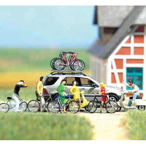 Bicycle and scooter (Vespa) set with wheel stops and roof rack: Bushing kit HO(1:87) 6013