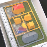 Campsite set (camping tent, table, chairs, rubber boat etc.): Bush kit HO(1:87) 6026