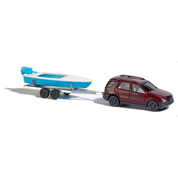 Mercedes-Benz M-Class (4-wheel drive vehicle) with motorboat trailer: Bushings, complete N (1:160) 8334