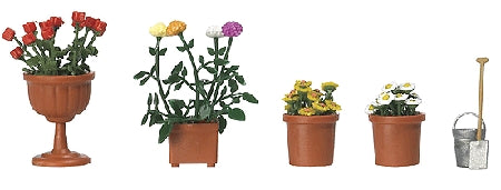 Flower in a flowerpot : Bush Finished product HO(1:87) 1230