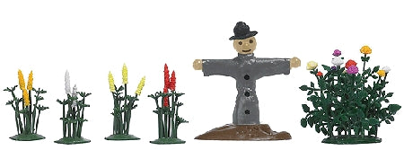 Scarecrow with Lupinus and Dahlias: Bush - Finished HO(1:87) 1233
