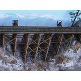 Timber Trestle (Wooden Bridge) 16.5mm Gauge : Crane Hill Display Pre-painted HO(1:87)