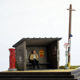 Bus Stop of Showa" : Toshio Ito, painted 1:87