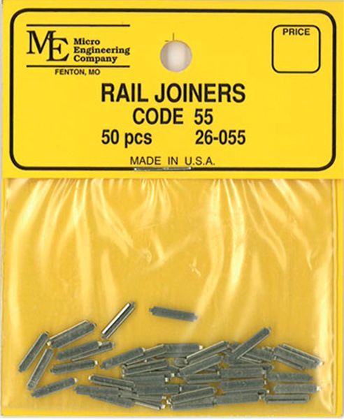 Rail joiner for code 55, 50 pieces: Micro-engineering Rail material 26-055