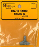 Ancho de vía 9 mm N Código para el n.° 40: Micro Engineering Railways Track 42-110