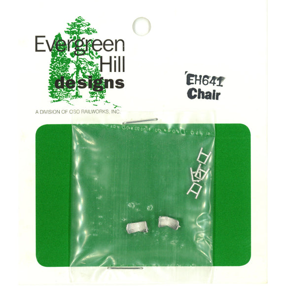 Chairs 2pcs : Evergreen Hill Design Unpainted Kit HO(1:87) 641