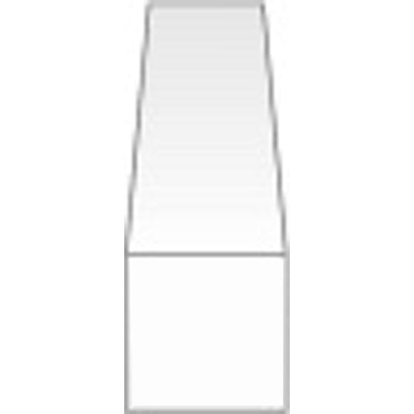 Barra cuadrada 0,25 x 0,5 x 350 mm: material plástico Evergreen, sin escala 100