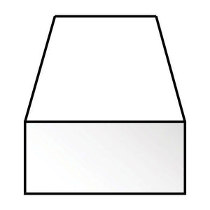 Square bar 0.25 x 2.0 x 350 mm: Evergreen plastic material, non-scale 104