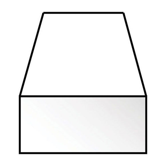 Square bar 0.28 x 3.2 x 350 mm: Evergreen plastic material, Non-scale 106