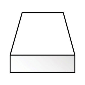 Square bar 0.75 x 4.0 x 350 mm: Evergreen plastic material, Non-scale 137