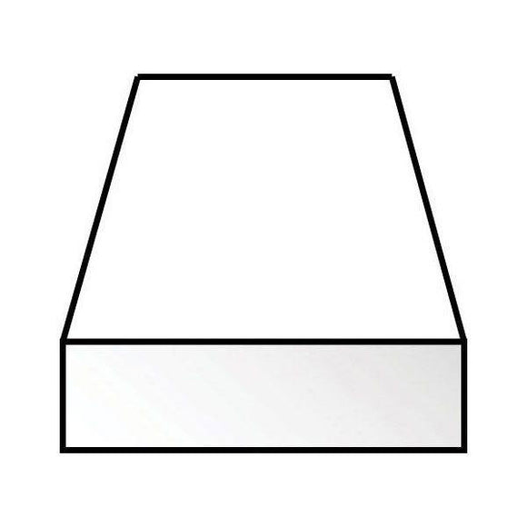 Square bar 1.5 x 4.0 x 350 mm : Evergreen Plastic material, Non-Scale 157
