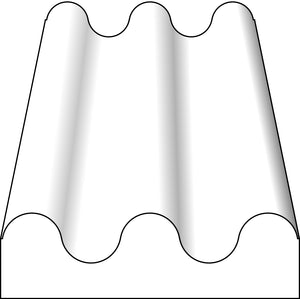 Cartón ondulado (placa de cubierta) 1,0 x 1,0 x 150 x 300 mm: material plástico Evergreen, sin escala 4526