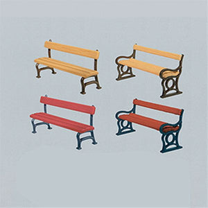 Park bench (12 legs): Farrar unpainted kit HO (1:87) 180443