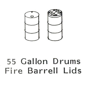 Tambor de 55 galones y bidón con pinchos: Kit Grantline sin pintar O(1:48) 3013