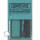 Puertas balconeras y persianas: piezas Grantline sin pintar O(1:48) 3506