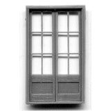 Wooden Door Office Double Door : Grant Line Unpainted Kit (Parts) HO(1:87) 5022