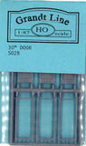 Wooden door with window: Grant Line unpainted kit (parts) HO (1:87) 5028