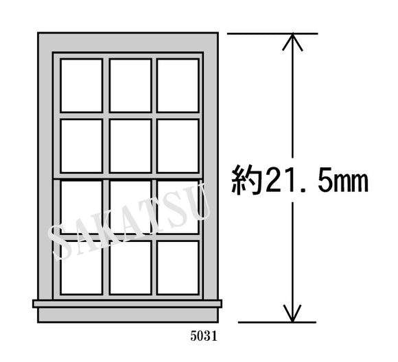 Western-style window frame: Grant Line unpainted kit (parts) HO (1:87) 5031