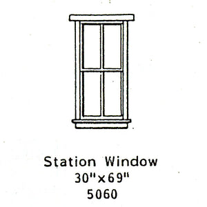 Marco de ventana de estilo occidental: kit sin pintar Grant Line (piezas) HO (1:87) 5060