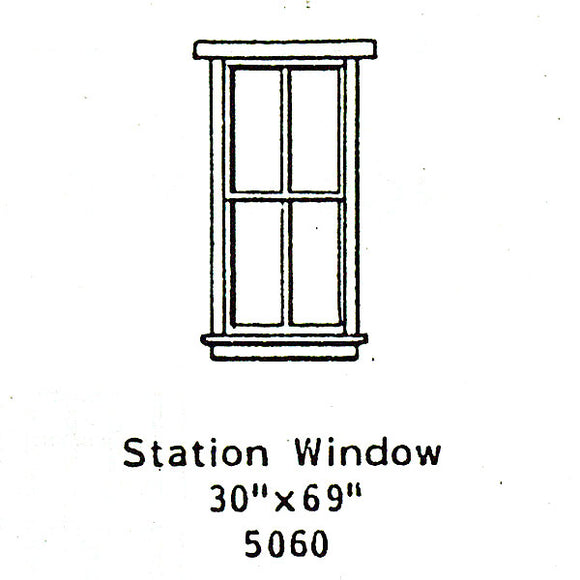 Western-style window frame: Grant Line unpainted kit (parts) HO (1:87) 5060