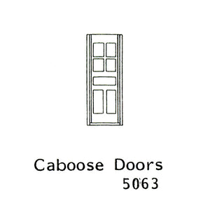 D&amp;RGW CABOOSE DOORS : Grant Line 未上漆套件 HO (1:87) 5063